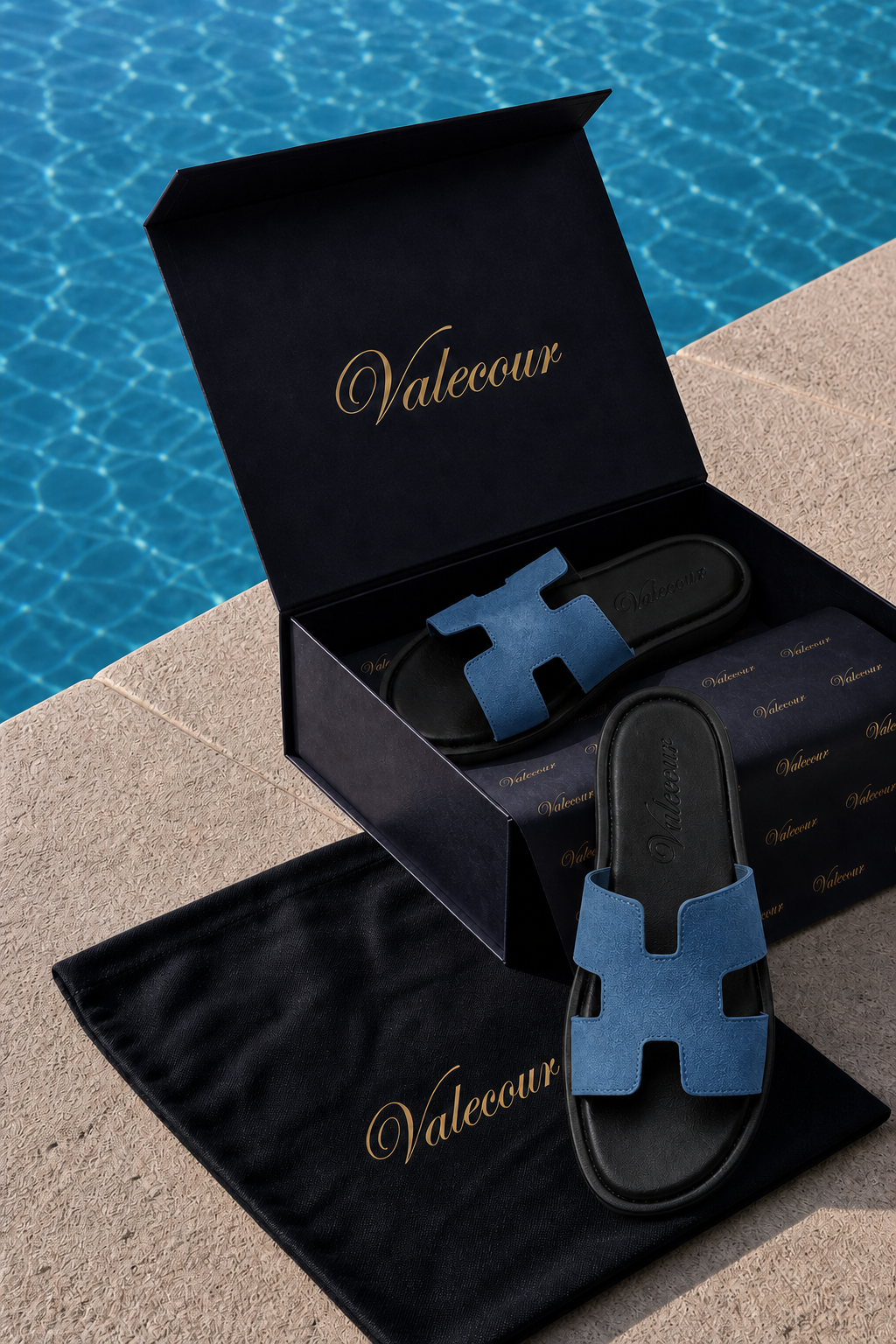 Valero Suede Sandal Blue