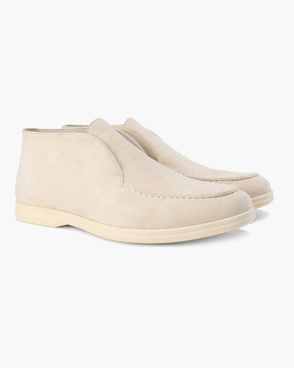 High-top suede slip-ons