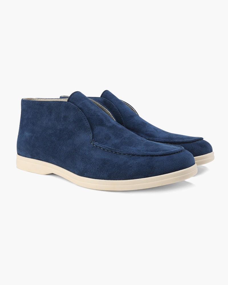 High-top suede slip-ons
