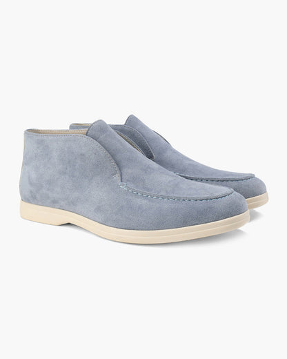 High-top suede slip-ons