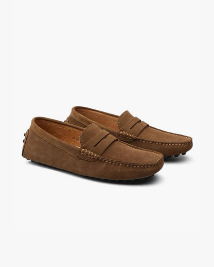 Suede driving loafers