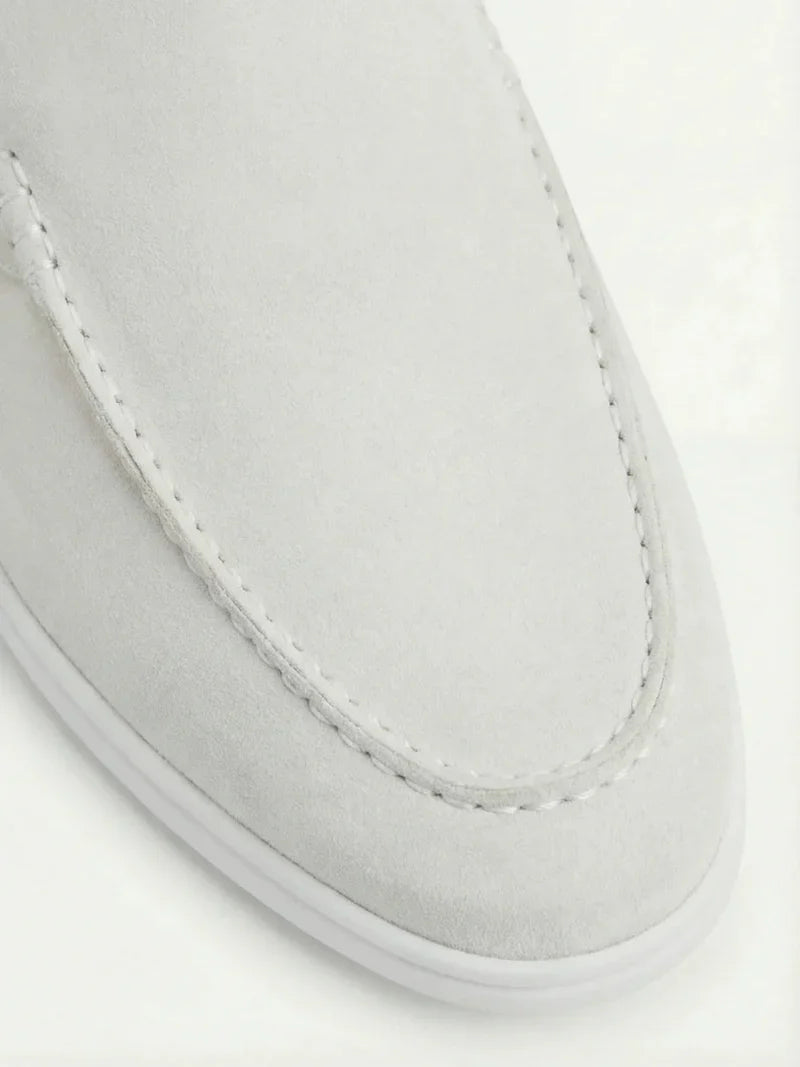 White Suède Yacht Mule