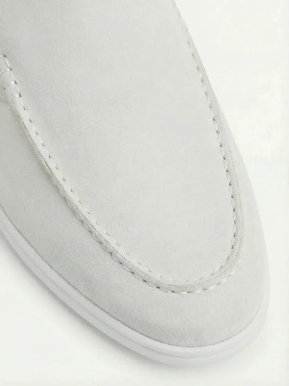 White Suède Yacht Mule
