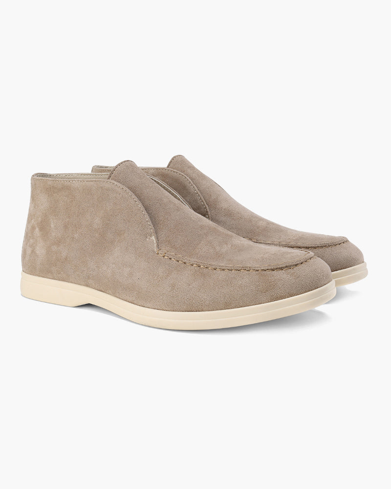 High-top suede slip-ons
