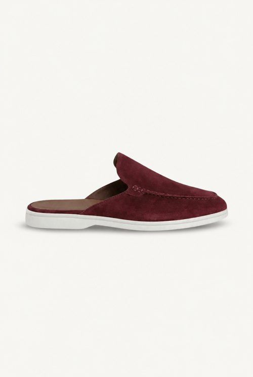 Bordeaux Suède Yacht Mule