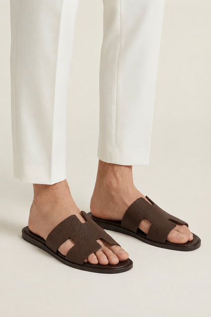 Roberth Suede Sandal Dark Brown