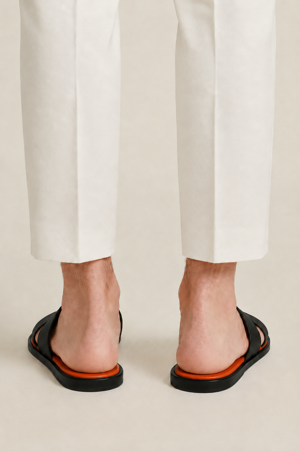 Roberth Suede Sandal Orange/Black