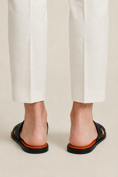 Roberth Suede Sandal Orange/Black
