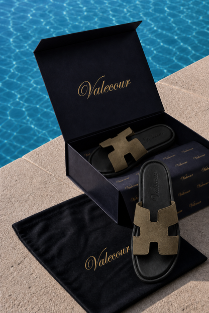 Valero Suede Sandal Olive