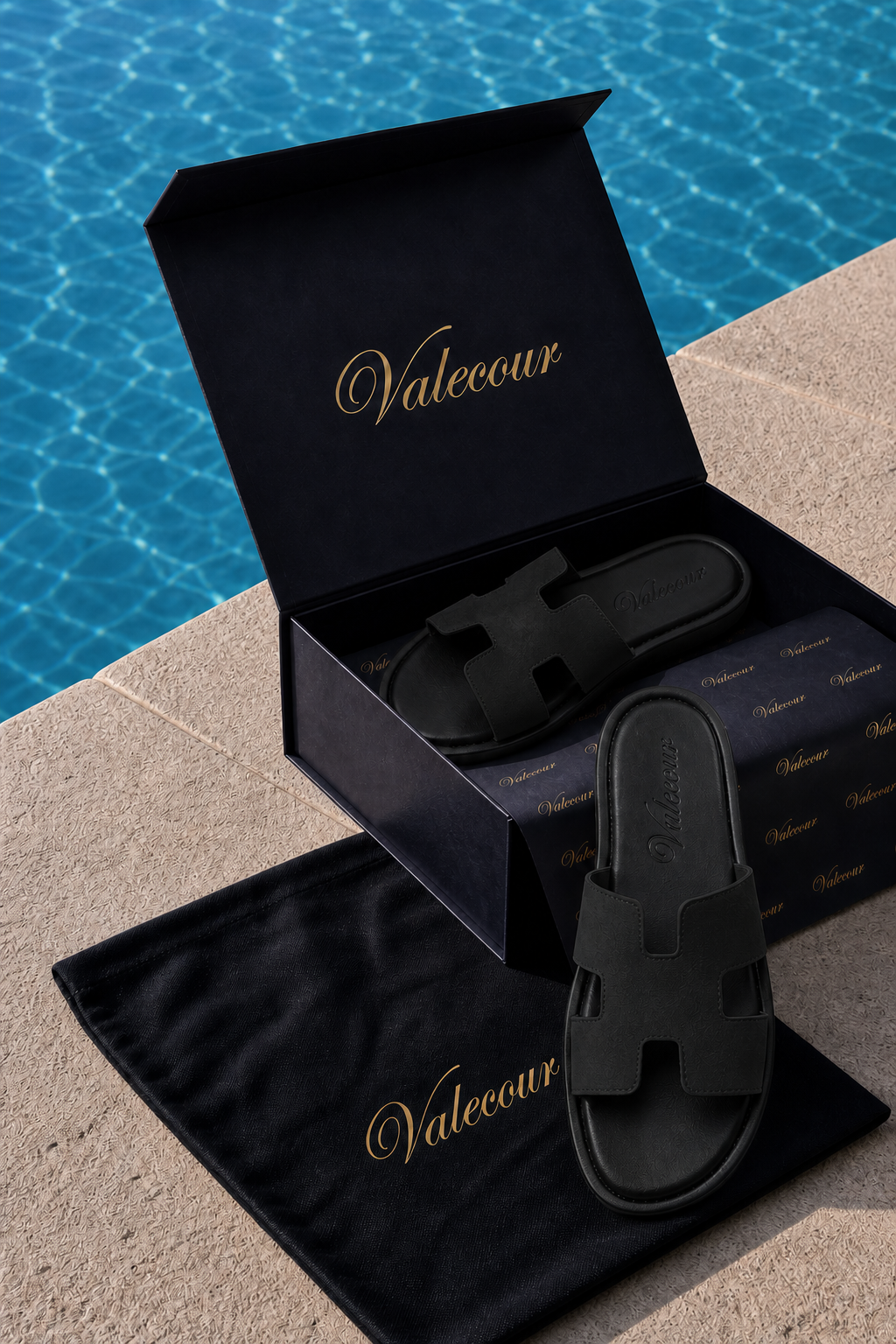 Valero Suede Sandal Black