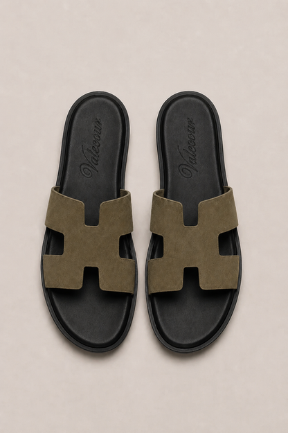 Valero Suede Sandal Olive