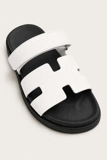 Ferrier Sandal White/Black