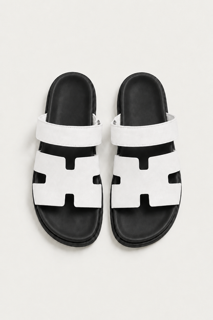 Ferrier Sandal White/Black
