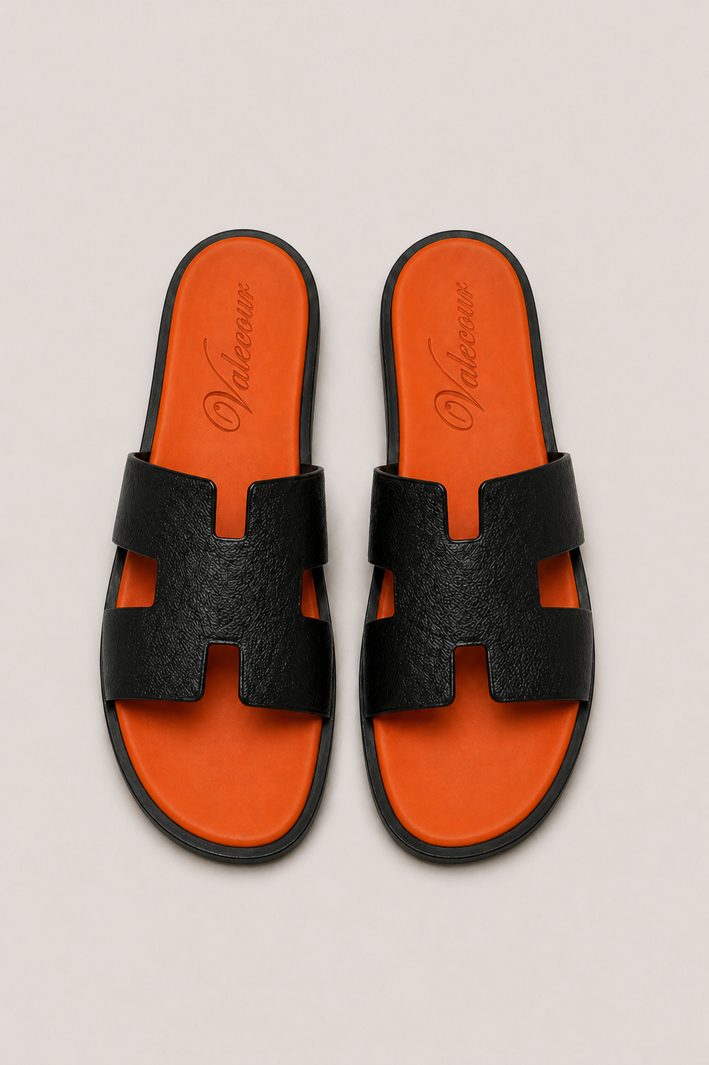 Roberth Suede Sandal Orange/Black