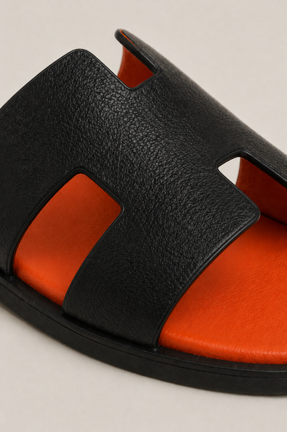 Roberth Suede Sandal Orange/Black