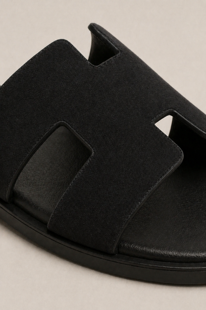 Valero Suede Sandal Black
