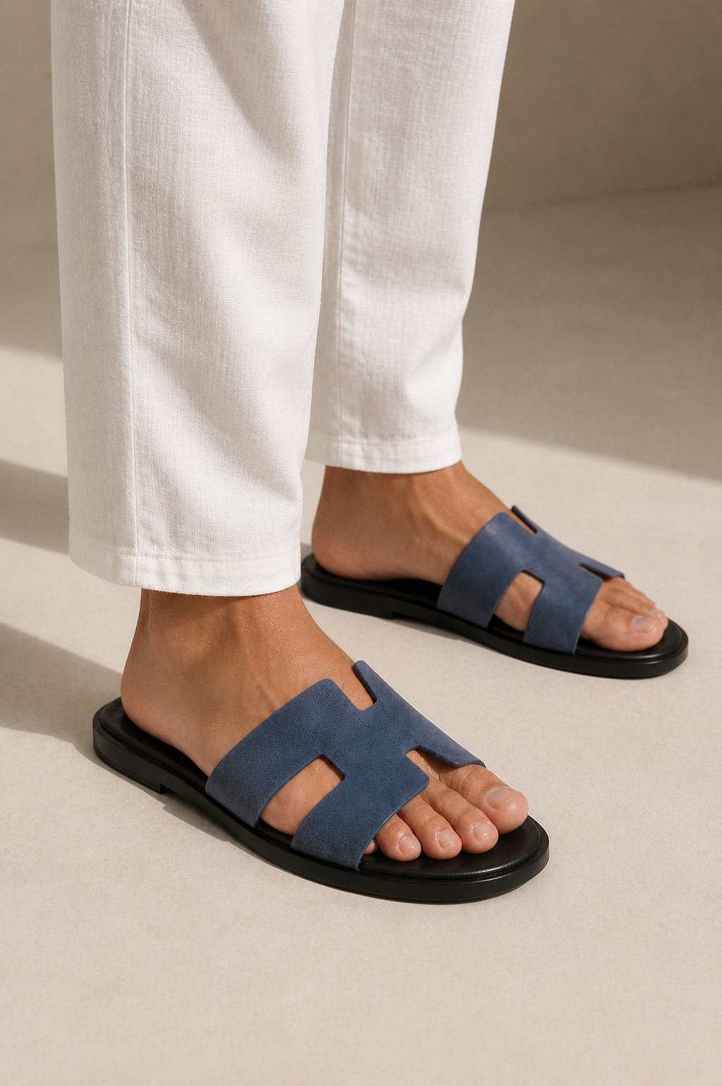 Valero Suede Sandal Blue