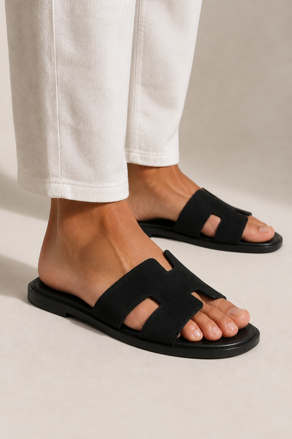 Valero Suede Sandal Black