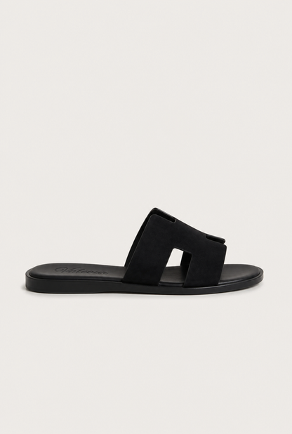 Valero Suede Sandal Black