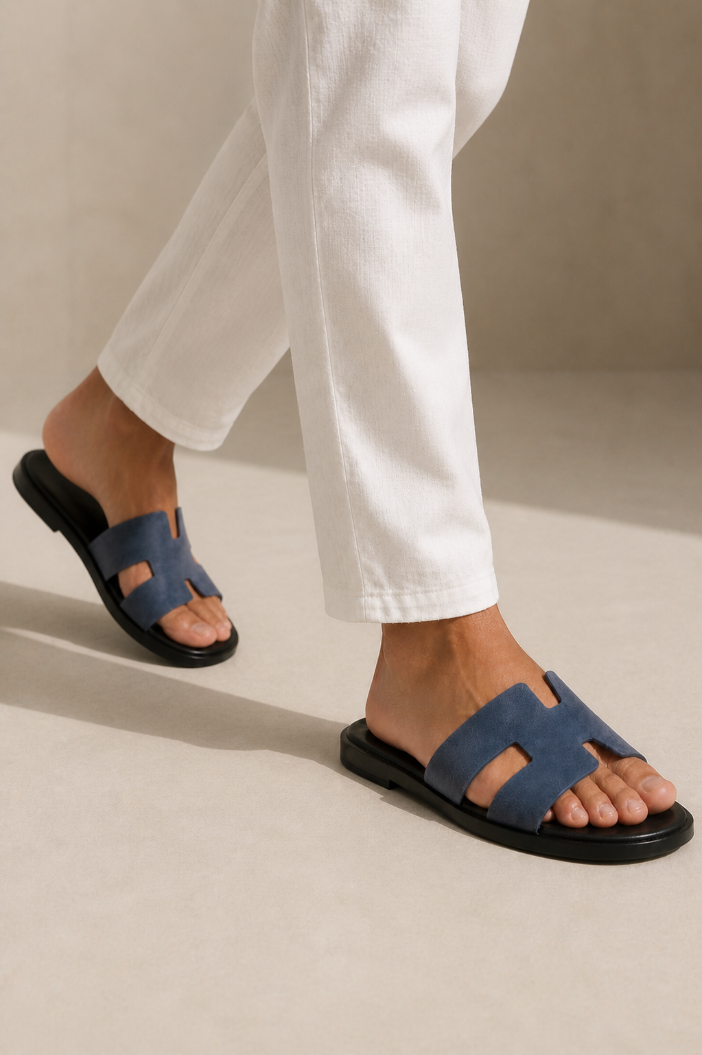 Valero Suede Sandal Blue