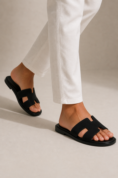 Valero Suede Sandal Black
