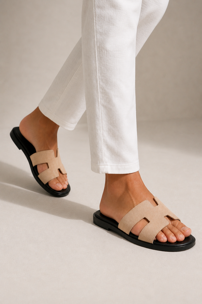 Valero Suede Sandal Beige
