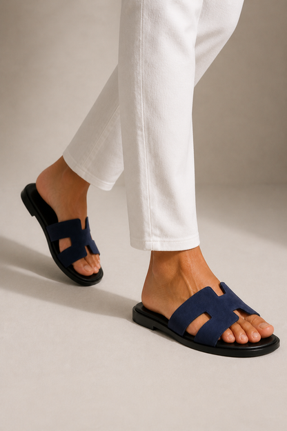 Valero Suede Sandal Navy