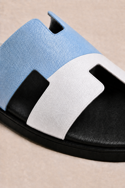 Roberth Suede Sandal Light Blue/White