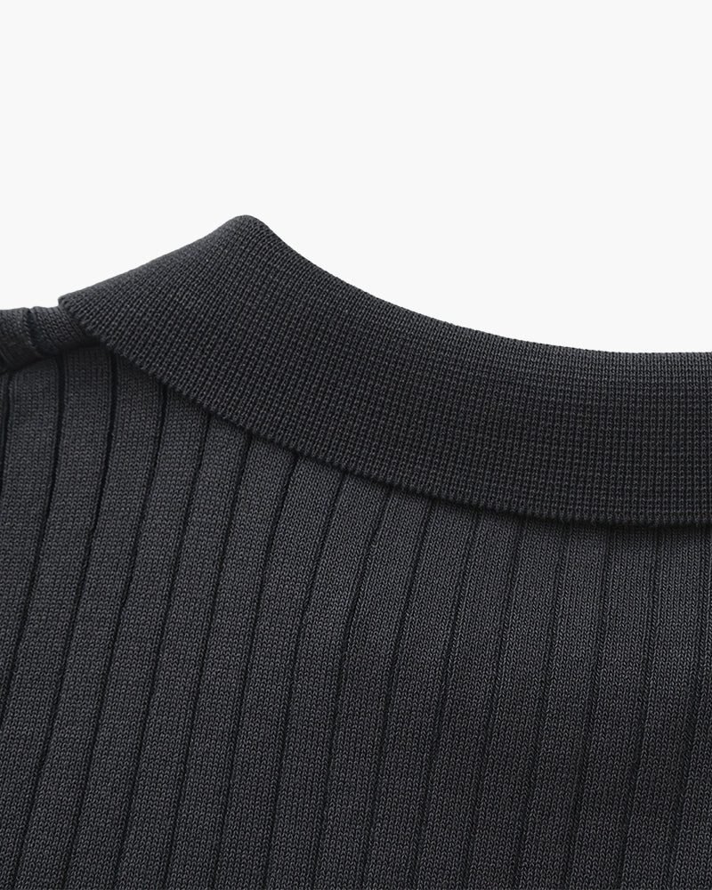 Premium Ribbed Polo Shirt