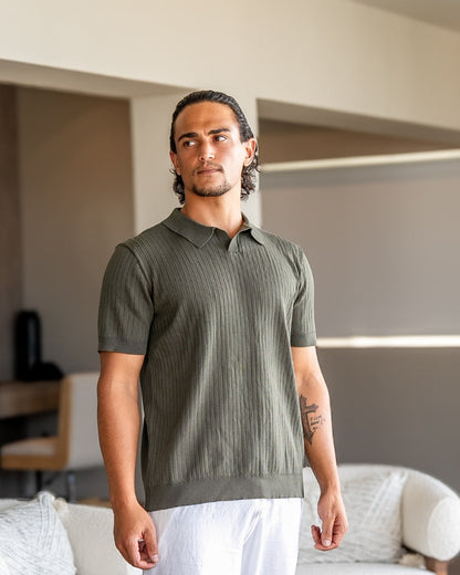 Premium Ribbed Polo Shirt