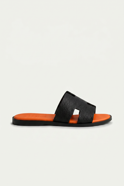 Roberth Suede Sandal Orange/Black