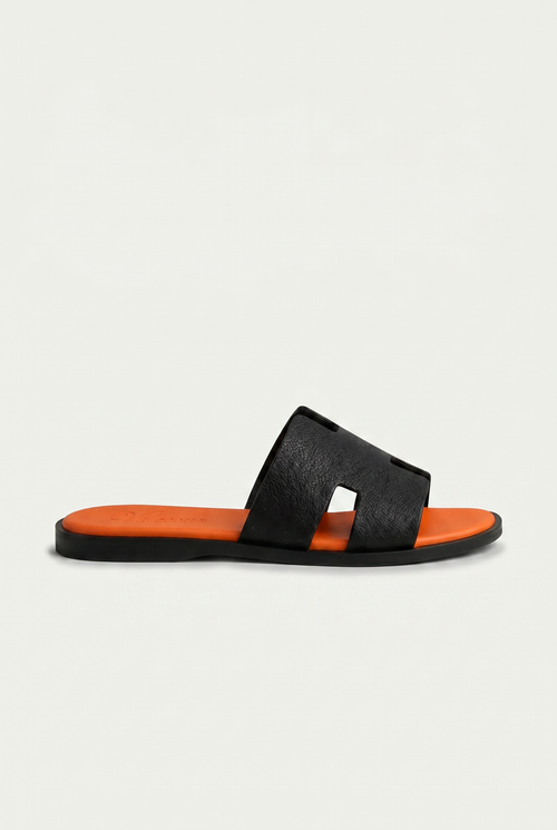 Roberth Suede Sandal Orange/Black