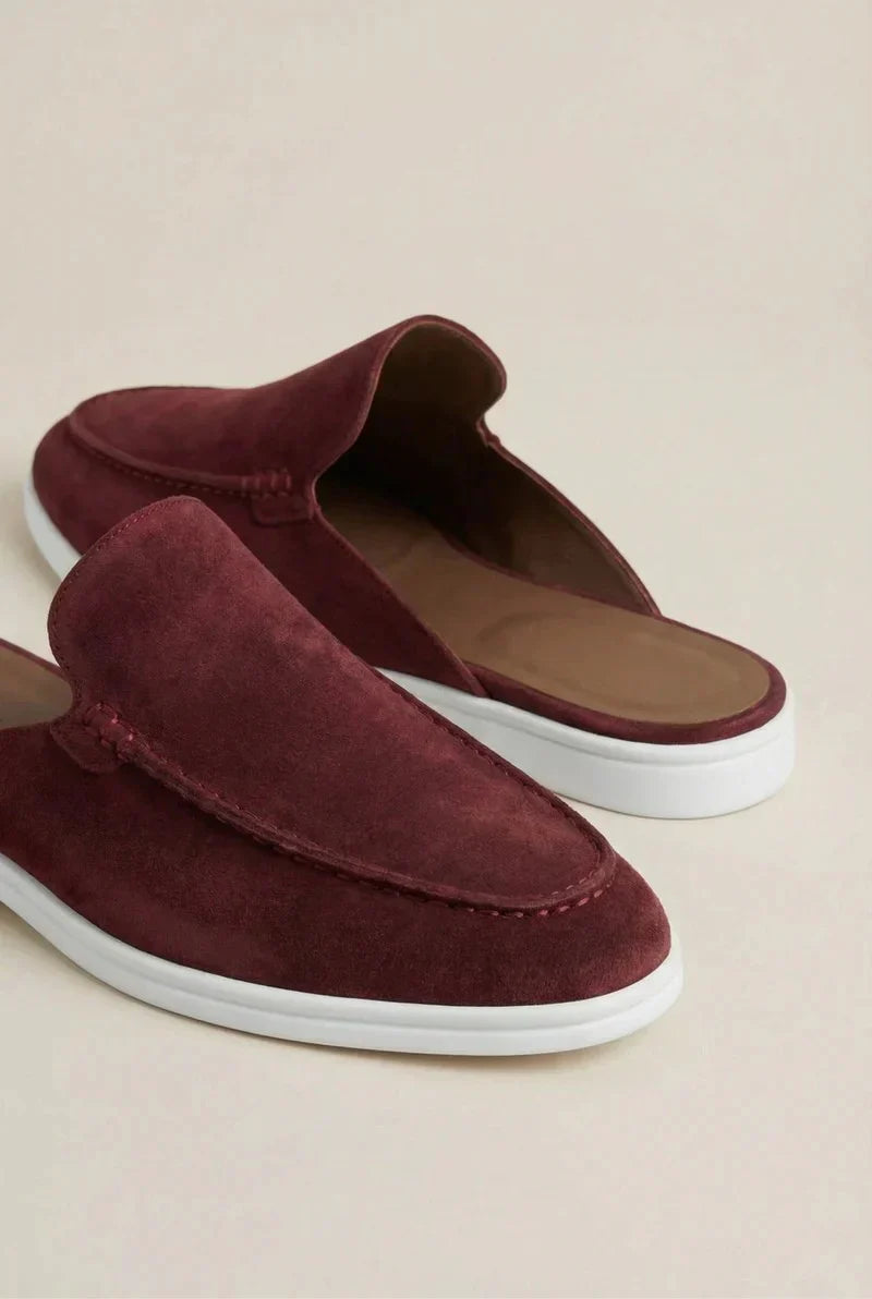 Bordeaux Suède Yacht Mule