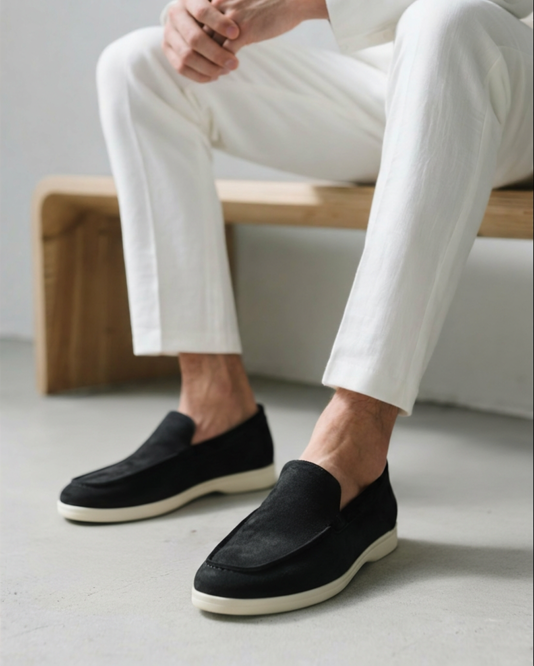 Suede loafers