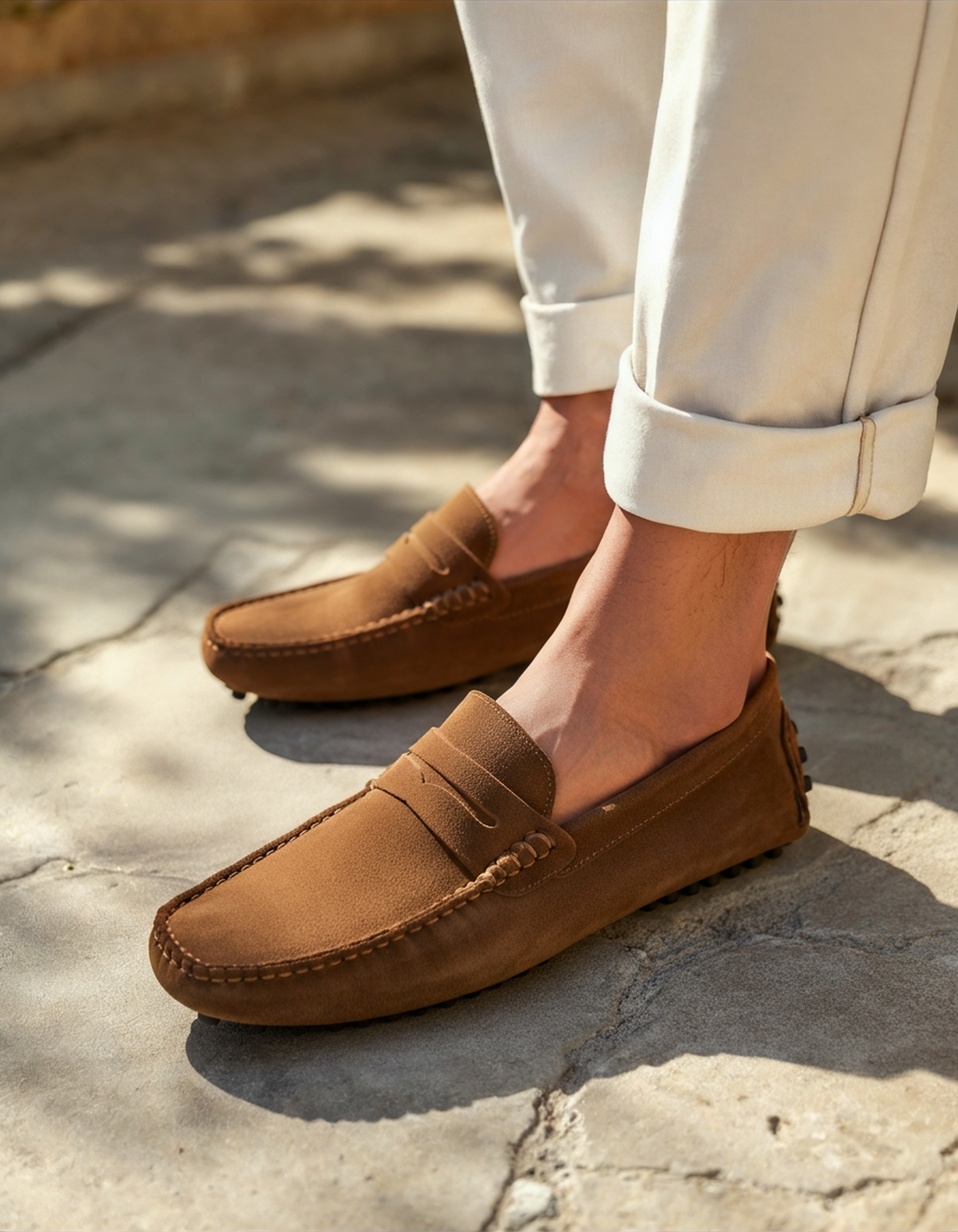 Suede driving loafers