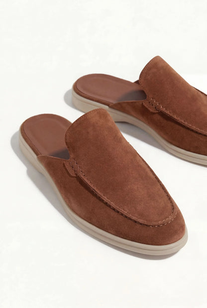 Maroon Suède Yacht Mule