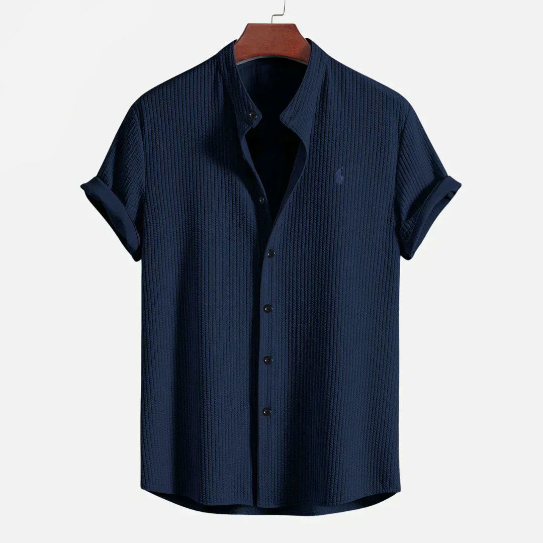 R&L - Slim Fit Ribbed Summer Shirt