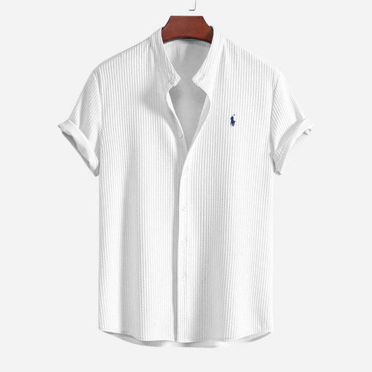 R&L - Slim Fit Ribbed Summer Shirt